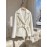 Turn- collar long-sleeve tweed jacket, Women's suit coat