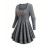 Women'S Elegant Long Sleeve Top with Heart Detail - Casual, Layered, Round Neck, Solid Color, Perfect for Spring and Fall, Casual Attire|Heart Detail Top|Layered Design