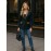 Women's Professional Blazer - Elegant Black & Golden button-front Jacket, Structured H-Silhouette for Office, Formal Events, Everyday - Machine Washable Non-Stretch Blazer Coat